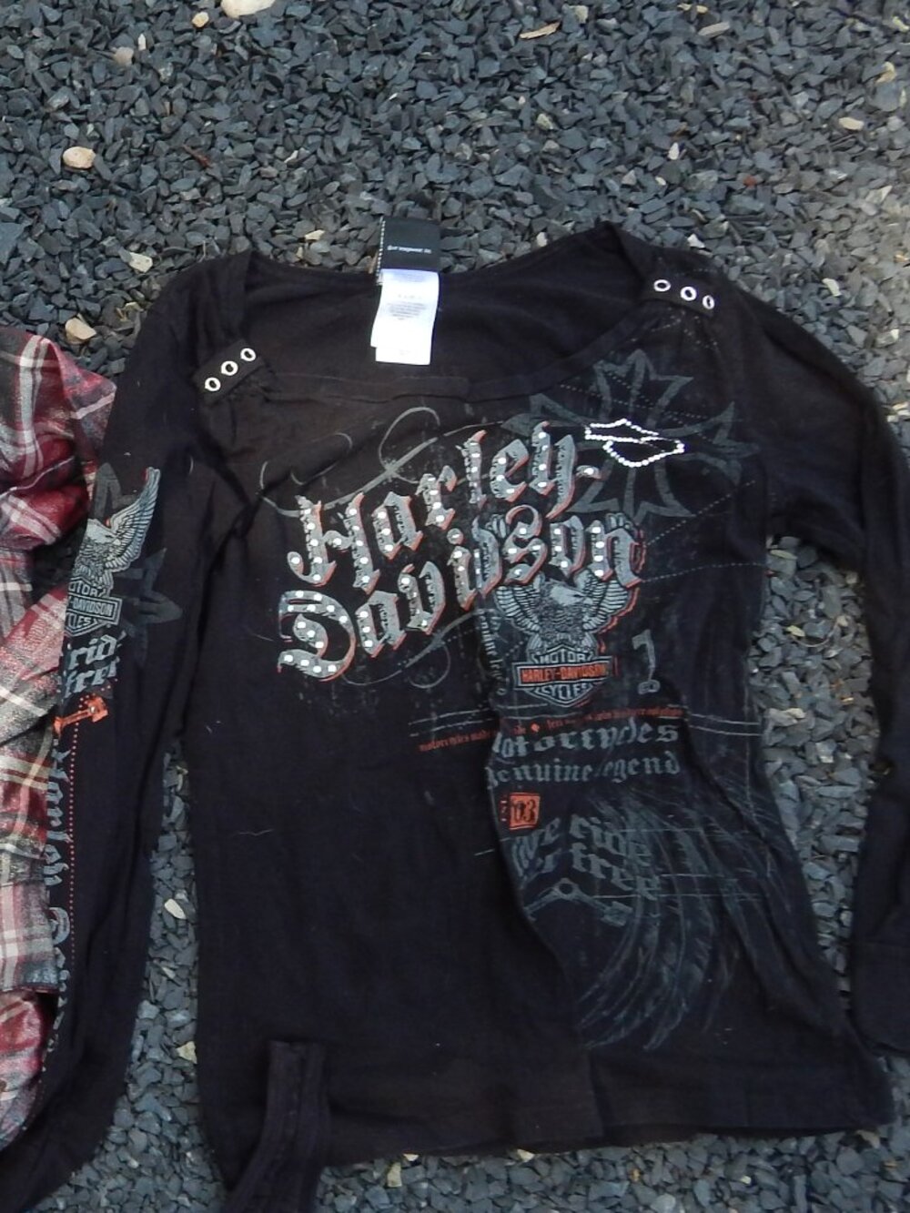 Harley Davidson Lot of 2 Womens Shirt Size Large - Picture 3 of 7
